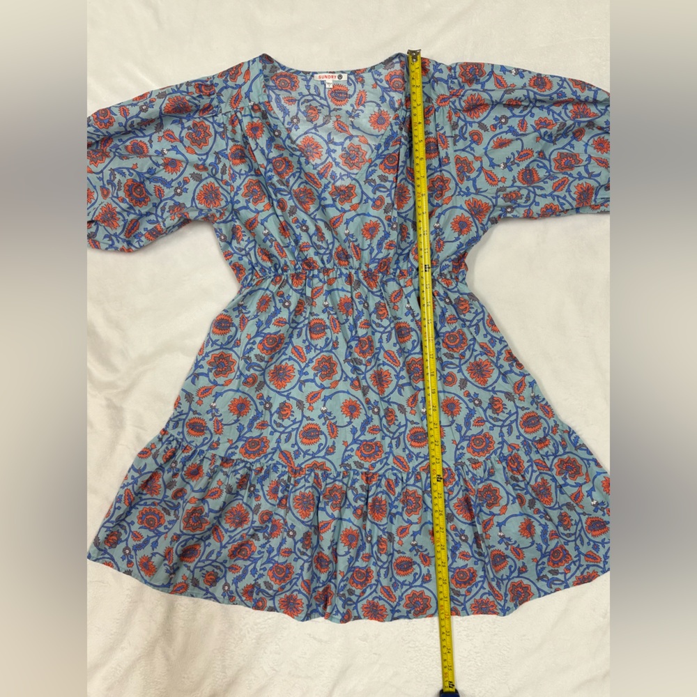 Sundry Blue and Pink Floral Mini Dress - Picture 7 of 12